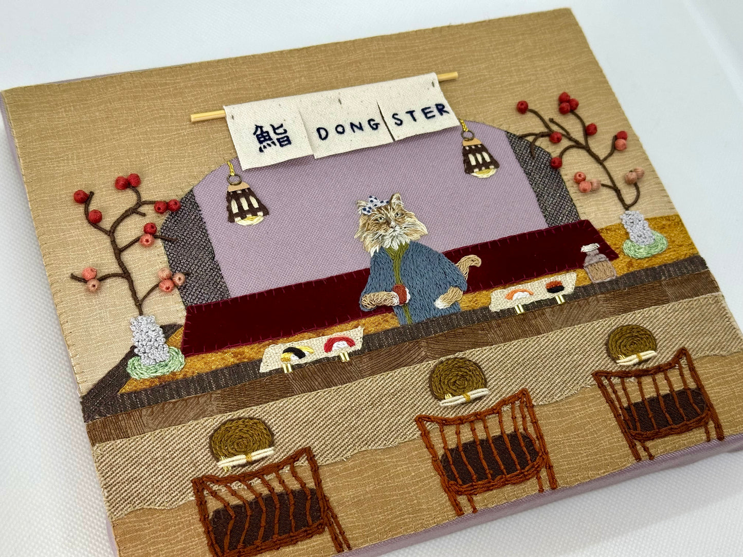 Custom Hand Embroidered Pet Portrait – Bespoke Heirloom Art